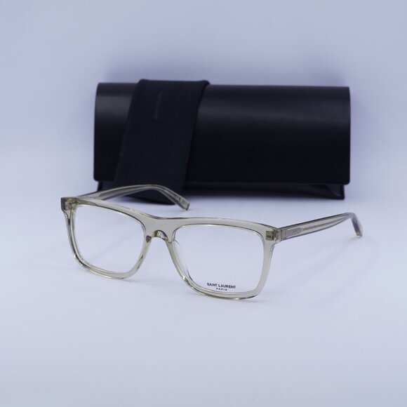Final Price! Saint Laurent SL481 003 Transparent Yellow Eyeglasses 55mm - Picture 6 of 12